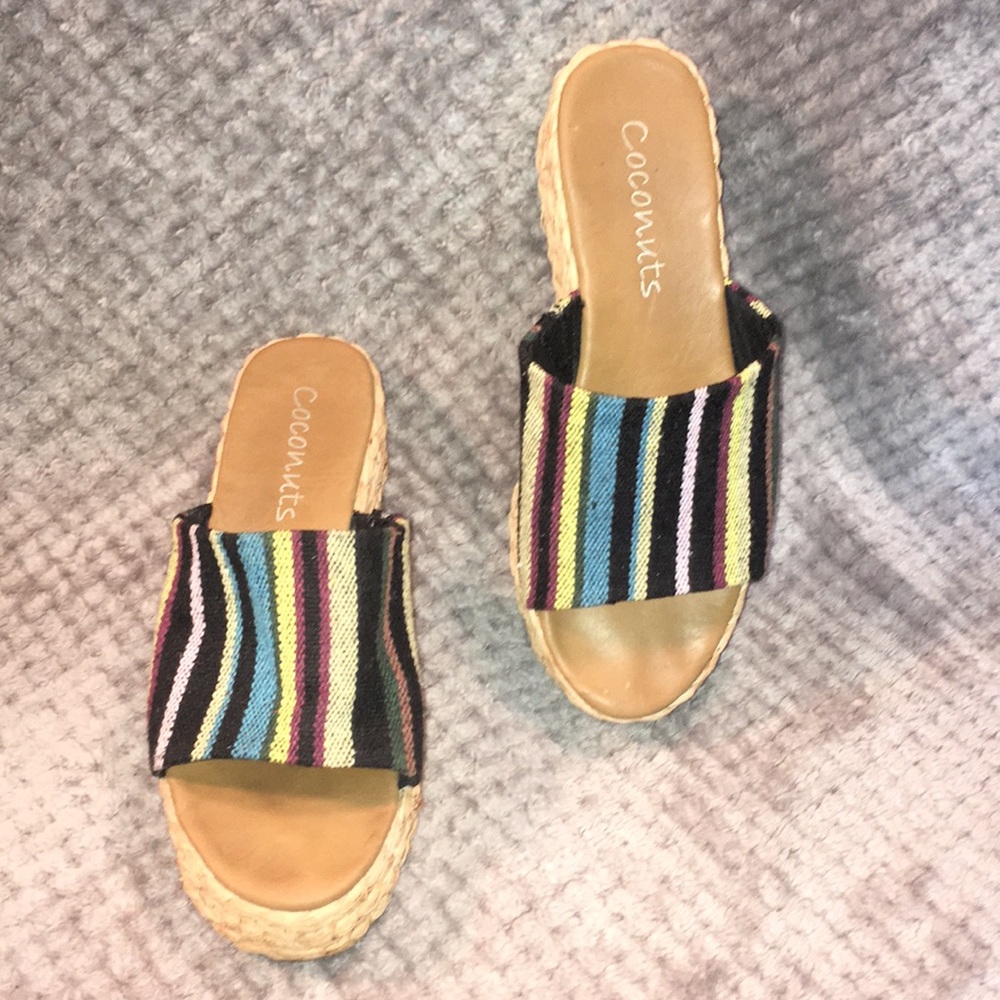 Coconuts Platform Slip Zarape Sandals - Picture 5 of 8